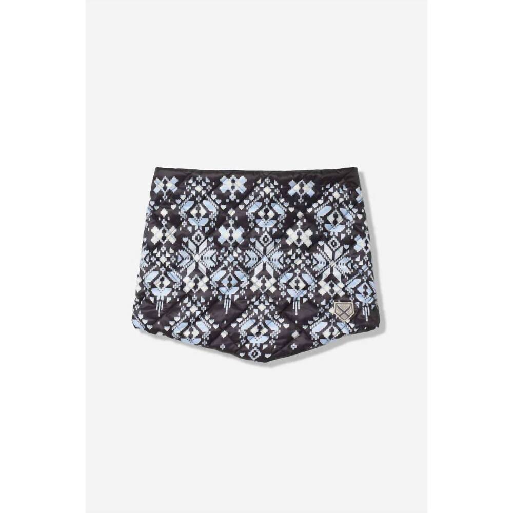 NEW POWDER PUFF COLLECTION women's pullover neck warmer in fairisle black splash